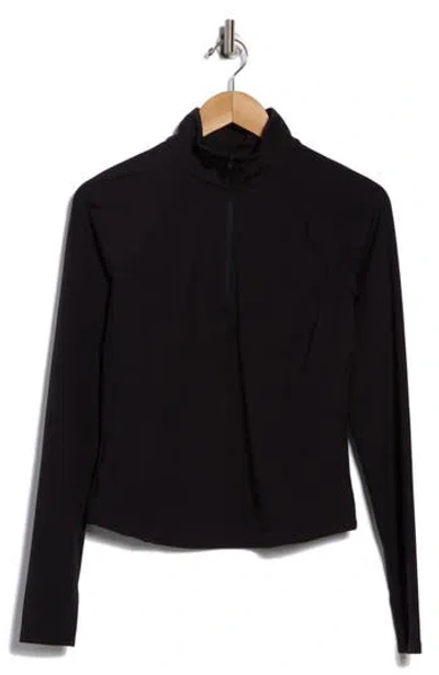 Z By Zella Serenity Half Zip Activewear Pullover In Black