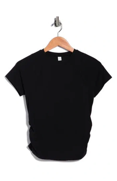 Z By Zella Serenity Side Ruched T-shirt In Black