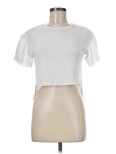 Pre-owned Z By Zella Short Sleeve T-shirt In White
