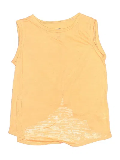Pre-owned Z By Zella Kids' Sleeveless T-shirt In Yellow
