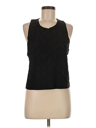 Pre-owned Z By Zella Sleeveless Top Black Halter Neckline Tops
