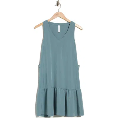 Z By Zella Solstice Sleeveless Tiered Minidress In Green