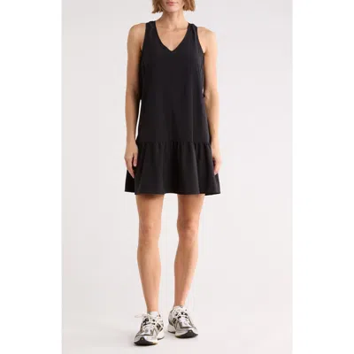 Z By Zella Solstice Sleeveless Tiered Minidress In Black