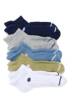 Z By Zella Sport 6-pack Tab Back Socks In Sage Multi