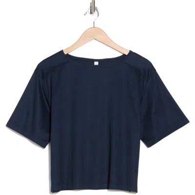 Z By Zella Straight Away Boxy T-shirt In Navy Sapphire