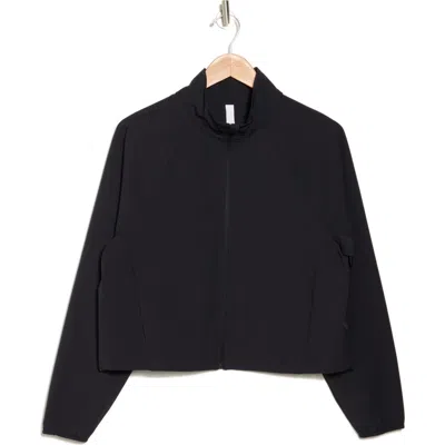 Z By Zella Straightaway Woven Jacket In Black