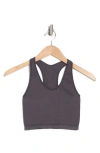 Z By Zella Stretch Seamless Longline Bra In Grey Forged