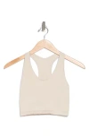Z By Zella Stretch Seamless Longline Bra In Grey Moonbeam