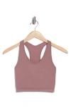 Z By Zella Stretch Seamless Longline Bra In Purple Moon