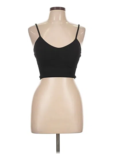 Pre-owned Z By Zella Tank Top Black Halter Neckline Tops