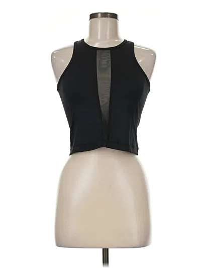 Pre-owned Z By Zella Tank Top Black Halter Neckline Tops