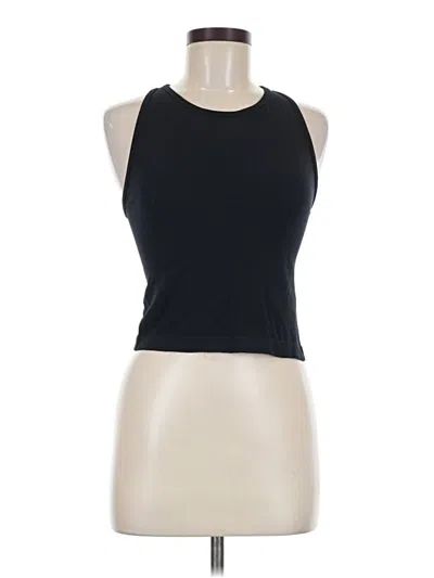 Pre-owned Z By Zella Tank Top Black Halter Neckline Tops