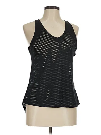 Pre-owned Z By Zella Tank Top Black Halter Neckline Tops