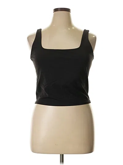 Pre-owned Z By Zella Tank Top Black Strapless Neckline Tops