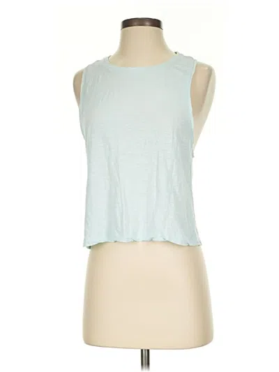 Pre-owned Z By Zella Tank Top Blue Halter Neckline Tops