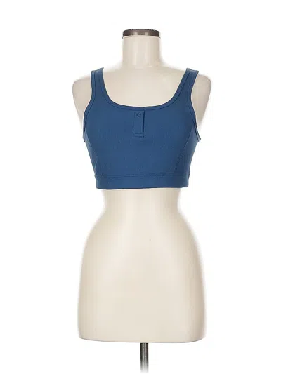 Pre-owned Z By Zella Tank Top Blue Strapless Neckline Tops