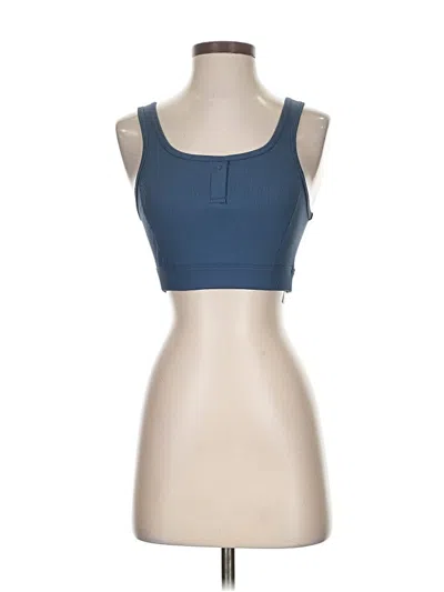 Pre-owned Z By Zella Tank Top Blue Strapless Neckline Tops