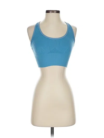 Pre-owned Z By Zella Tank Top Blue Strapless Neckline Tops