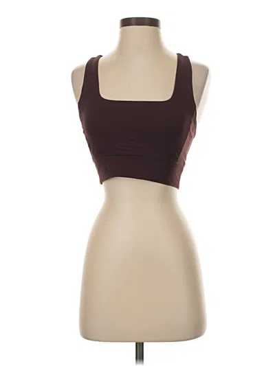Pre-owned Z By Zella Tank Top Brown Strapless Neckline Tops