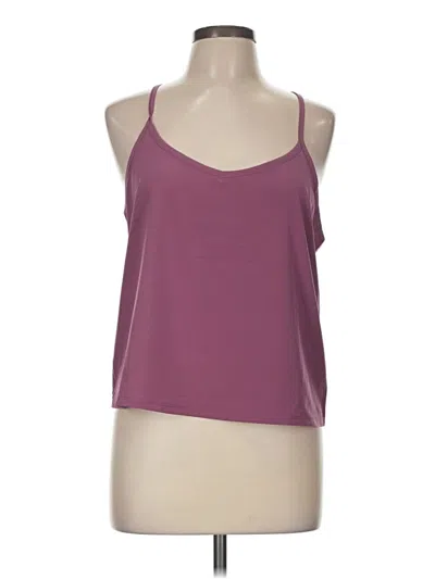 Pre-owned Z By Zella Tank Top Burgundy Halter Neckline Tops