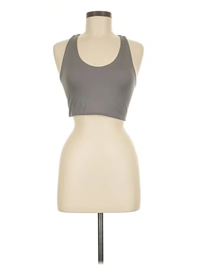 Pre-owned Z By Zella Tank Top Gray Halter Neckline Tops