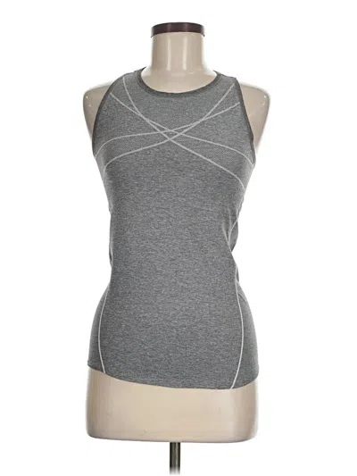 Pre-owned Z By Zella Tank Top Gray Halter Neckline Tops
