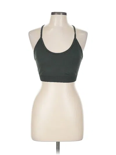 Pre-owned Z By Zella Tank Top Green Halter Neckline Tops