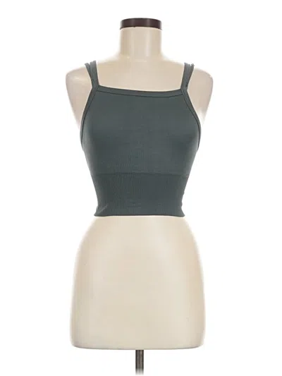 Pre-owned Z By Zella Tank Top Green Strapless Neckline Tops