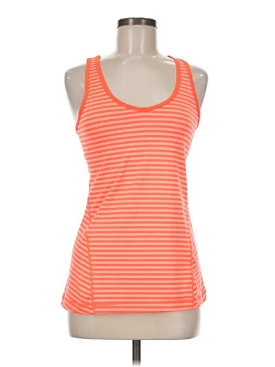 Pre-owned Z By Zella Tank Top Orange Halter Neckline Tops