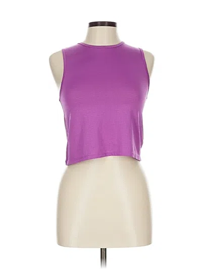 Pre-owned Z By Zella Tank Top Purple Halter Neckline Tops