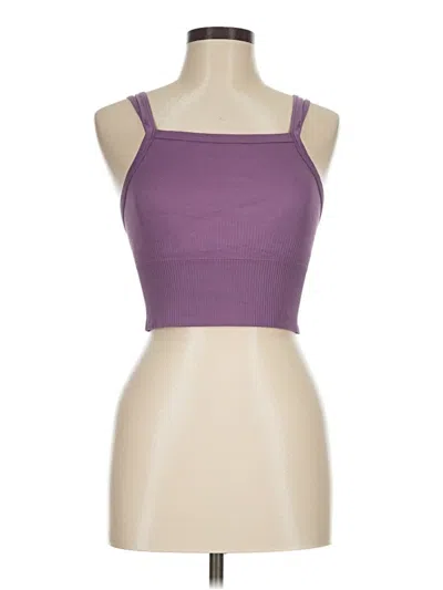 Pre-owned Z By Zella Tank Top Purple Halter Neckline Tops
