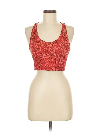 Pre-owned Z By Zella Tank Top Red Halter Neckline Tops