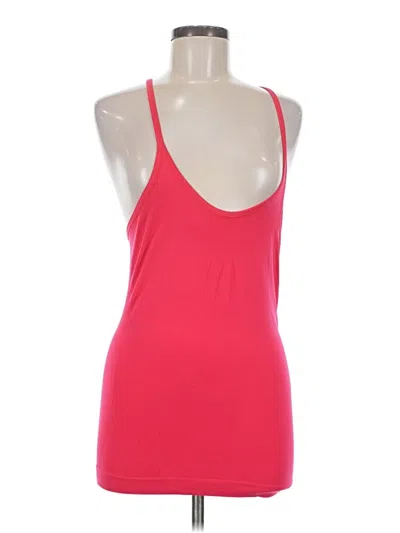 Pre-owned Z By Zella Tank Top Red Halter Neckline Tops