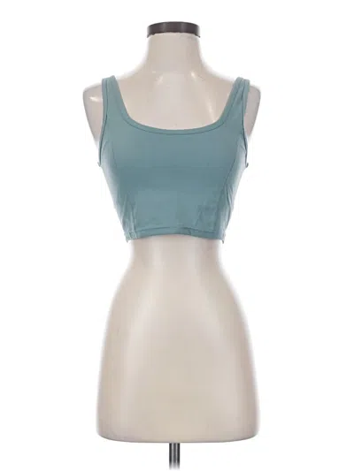 Pre-owned Z By Zella Tank Top Teal Strapless Neckline Tops