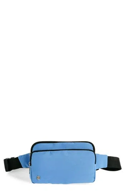 Z By Zella Three Compartment Belt Bag In Blue