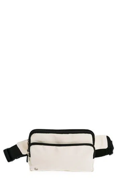 Z By Zella Three Compartment Belt Bag In White