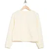 Z By Zella Tilt Quilted Crop Sweatshirt In Ivory Egret