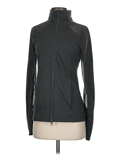 Pre-owned Z By Zella Track Jacket In Black