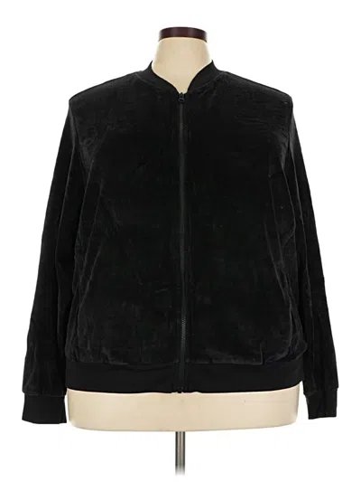 Pre-owned Z By Zella Track Jacket In Black