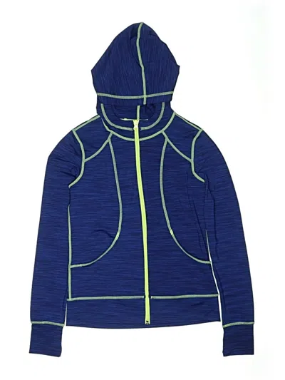 Pre-owned Z By Zella Kids' Track Jacket In Blue