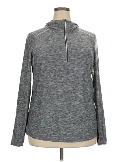 Pre-owned Z By Zella Track Jacket In Gray