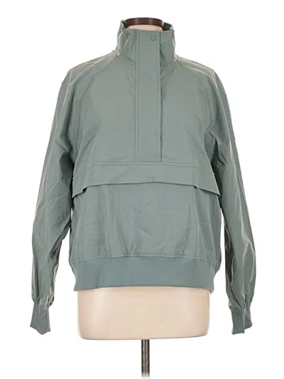 Pre-owned Z By Zella Track Jacket In Green