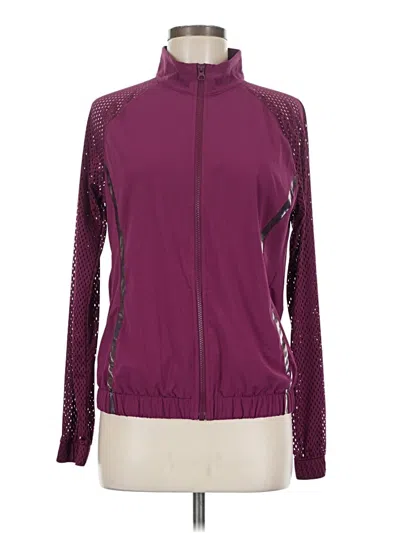 Pre-owned Z By Zella Track Jacket In Purple