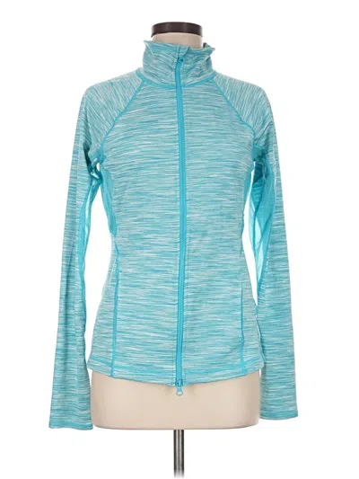 Pre-owned Z By Zella Track Jacket In Teal