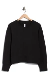 Z By Zella Unwind Crewneck Sweatshirt In Black