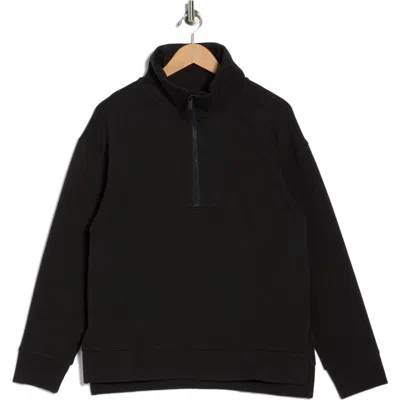 Z By Zella Unwind Half Zip Pullover In Black