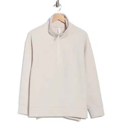 Z By Zella Unwind Half Zip Pullover In White