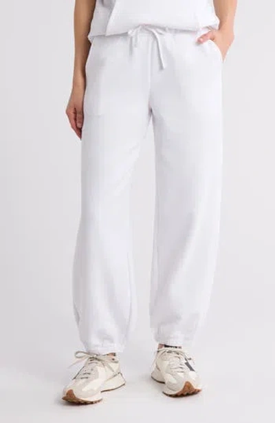 Z By Zella Unwind Ottoman Fleece Joggers In White