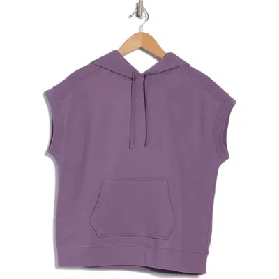 Z By Zella Unwind Sleeveless Ottoman Hoodie In Purple Montana