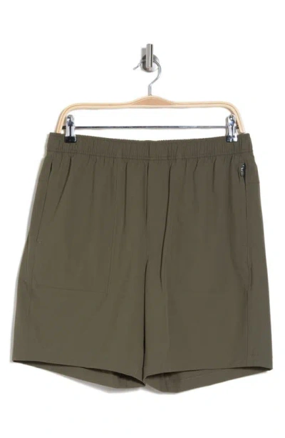 Z By Zella Valley Ripstop Shorts In Olive Night